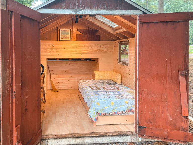 Our “Bed in a Shed” is the cutest property